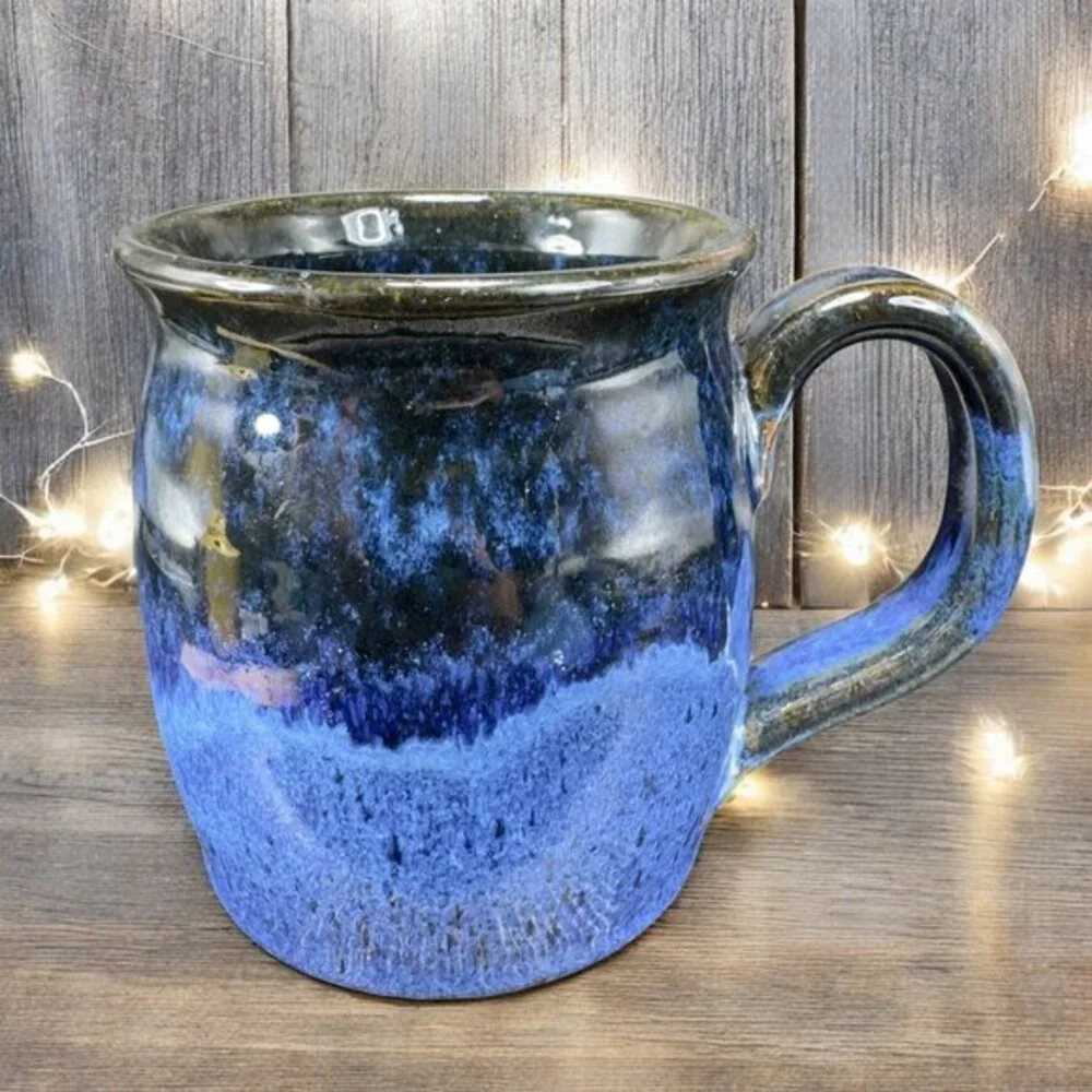 Sunset Hill Stoneware Pottery Mug Cup Wisconsin‎ Perks Of Frankfort Logo Mug Cup